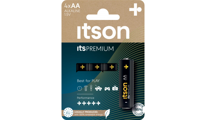 itson itsPREMIUM батарейка Alkaline LR6IPR/4CP