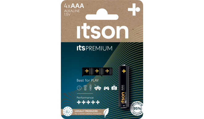 itson itsPREMIUM батарейка Alkaline LR03IPR/4CP