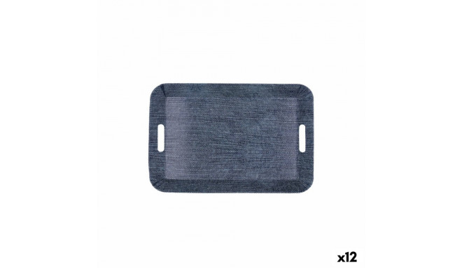 Hommikusöögi kandik Quid Habitat Sinine Plastmass 33 x 23 x 4 cm Käepidemetega Denim (12 Ühikut)