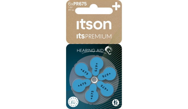 itson itsPREMIUM hearing aid battery PR675IT/6RM