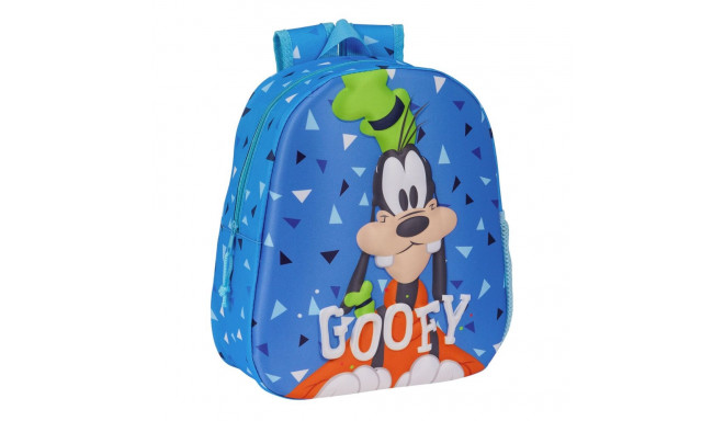 3D Bērnu soma Clásicos Disney Goofy Zils 27 x 33 x 10 cm