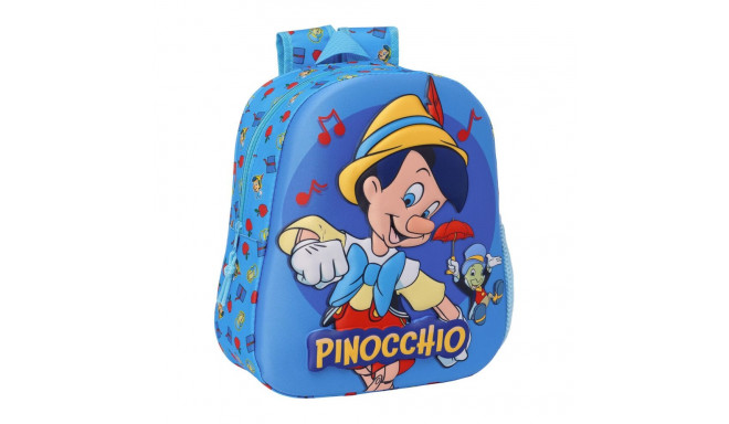 3D Child bag Clásicos Disney Pinochio Blue 27 x 33 x 10 cm