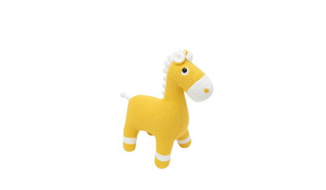 Fluffy toy Crochetts AMIGURUMIS MINI Yellow Horse 38 x 42 x 18 cm