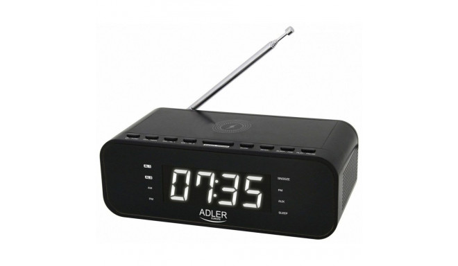 Clock-Radio Adler AD 1192b White Black