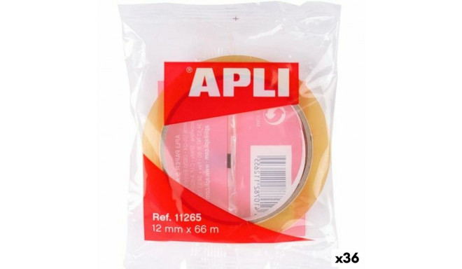 Adhesive Tape Apli Transparent 12 mm 66 m (36 Units)