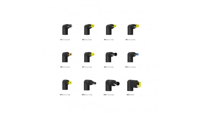 Sülearvuti Laadija Aisens ASLC-90WAUTO-BK Universaalne