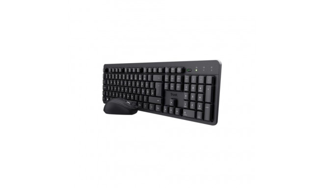 Keyboard and Mouse Trust 25356 Black Spanish Qwerty