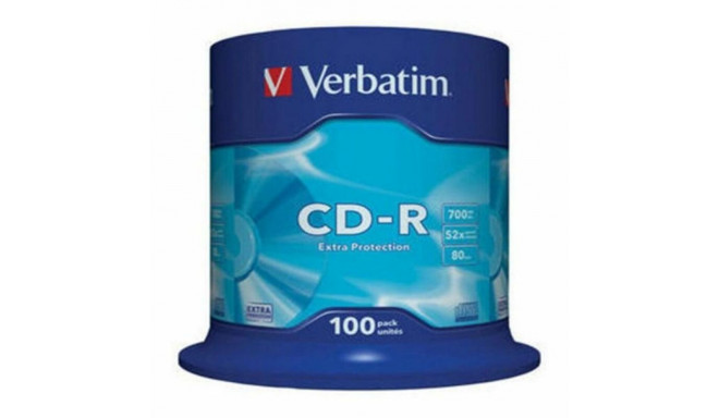 CD-R Verbatim 43411 52x 700 MB (100 Ühikut)