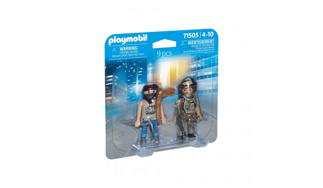 Playset Playmobil 71505 Policists Zaglis 9 Daudzums