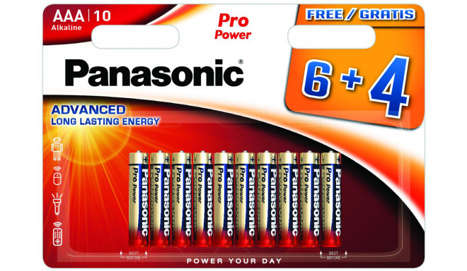 Panasonic Pro Power battery LR03PPG/10B (6+4pcs)