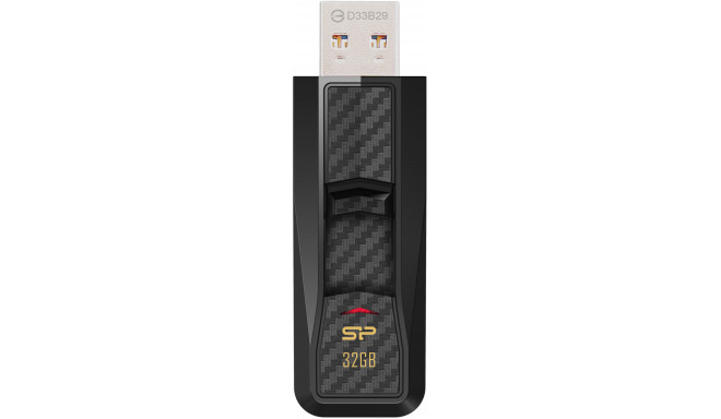 Silicon Power mälupulk 32GB Blaze B50 USB 3.0, must