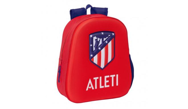 3D School Bag Atlético Madrid Red 27 x 33 x 10 cm