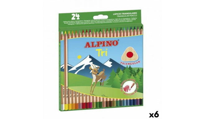 Krāsainie zīmuļi Alpino Tri Daudzkrāsains (6 gb.)