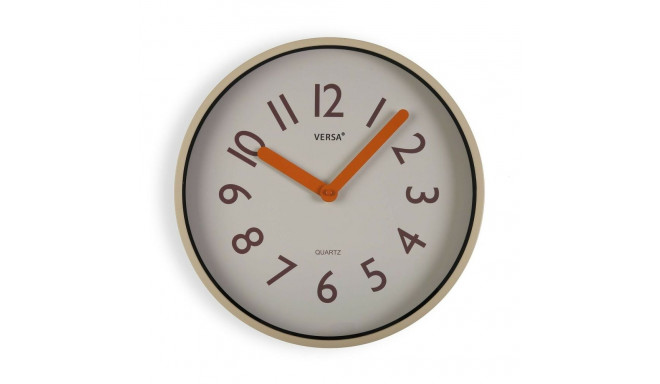 Wall Clock Versa Cream Plastic Quartz 4 x 30 x 30 cm