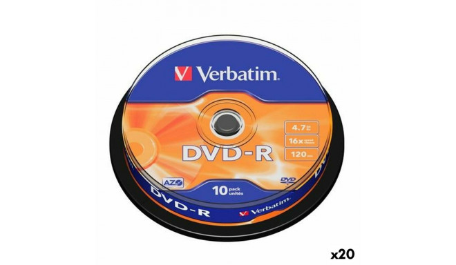 DVD-R Verbatim 4,7 GB 16x (20 Ühikut)