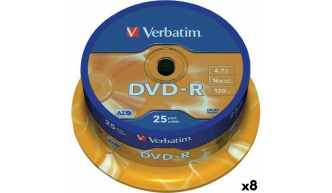 DVD-R Verbatim 4,7 GB 16x (8 Ühikut)