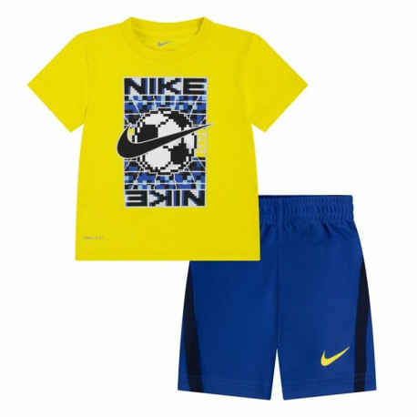 Children's Sports Outfit Nike Df Icon Yellow Blue Multicolour 2 Pieces - 18 Months