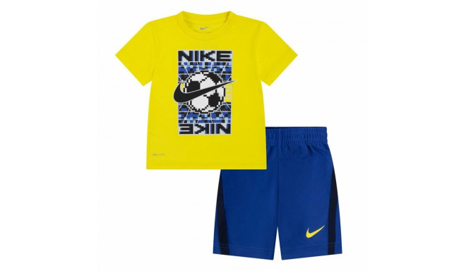 Children's Sports Outfit Nike Df Icon  Yellow Blue Multicolour 2 Pieces - 24 Months