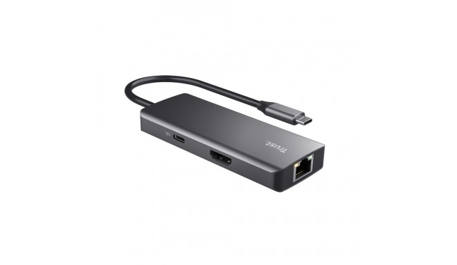 USB-jaotur Trust 24968 Hõbedane (1 Ühikut)