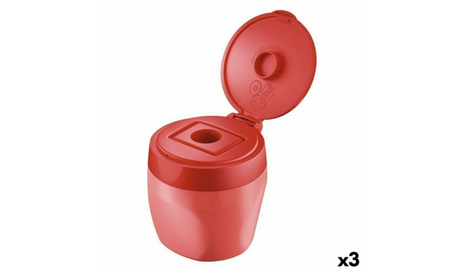 Pencil Sharpener Stabilo Red (3 Units)