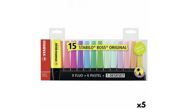 Fluorescent Marker Set Stabilo Boss Multicolour (5 Units)