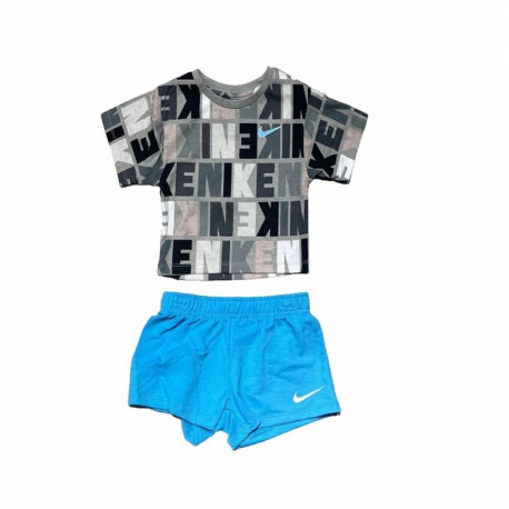 Children's Sports Outfit Nike Knit Short Blue - 7 Years