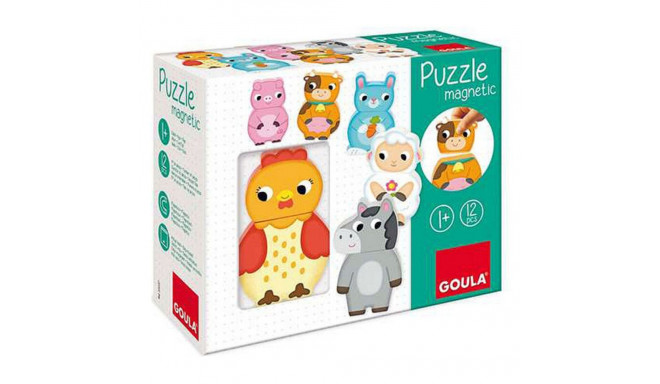 Personalisable Wooden Puzzle Goula Goula 455245 (12 pcs)