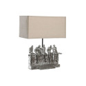 Galda lampa DKD Home Decor 36 x 21,5 x 43 cm Sudrabains Bēšs Metāls Sveķi 220 V 50 W