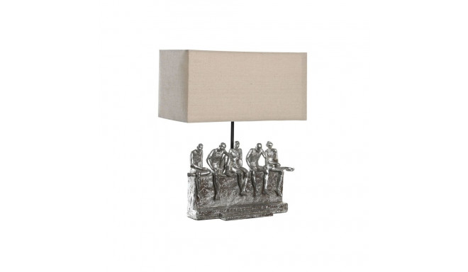 Desk lamp DKD Home Decor 36 x 21,5 x 43 cm Silver Beige Metal Resin 220 V 50 W