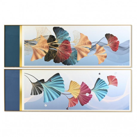 Maal DKD Home Decor 180 x 3 x 60 cm Kaasaegne Taime leht (2 Ühikut)