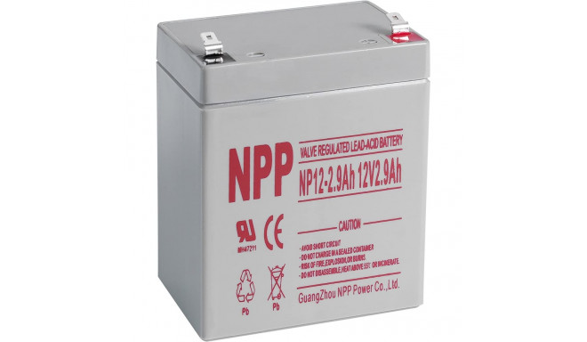 Battery 12V 2.9Ah T1(F1) Pb AGM NPP