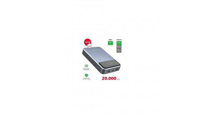 Swissten Power Bank External charging battery for computer 20,000 mAh 100W