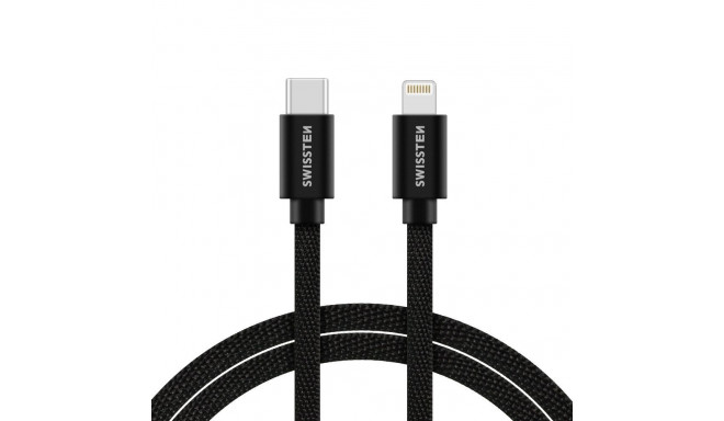 Swissten Tekstiilist Universaalne Kiirlaadimise 3.1 USB-C to Lightning Andme- ja Laadimiskaabel 1.2m