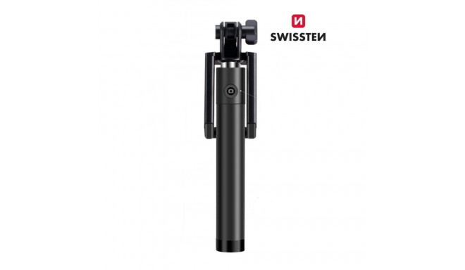 Swissten juhtmega selfiepulk must