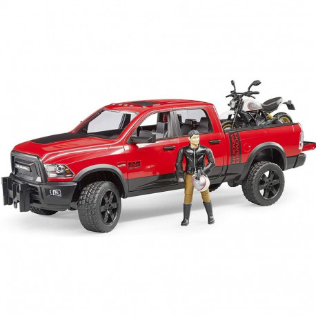 Bruder Dodge RAM 2500 Power Wagon haagise ja mootorrattaga Ducati 02502