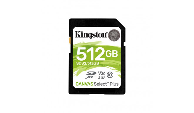 Kingston 512GB SD Canvas Select Plus UHS-I Speed ​​Class 1 (U3) mälukaart