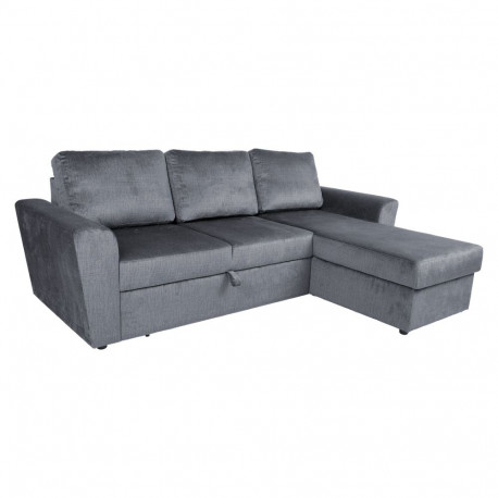 Corner sofa bed INGMAR bluish grey