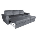 Corner sofa bed INGMAR bluish grey