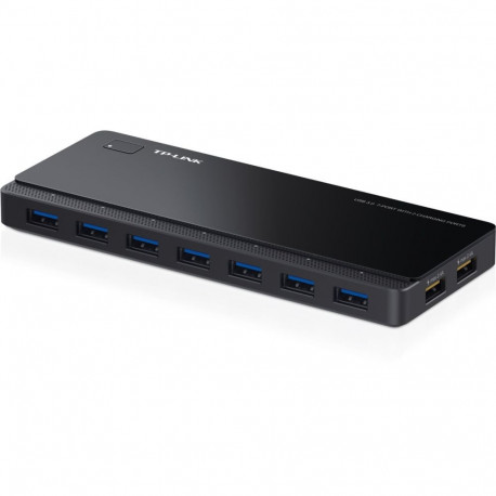 7-Port-USB-3.0-Hub mit 2 Ladeports (UH720) (schwarz, inkl. Netzadapter)