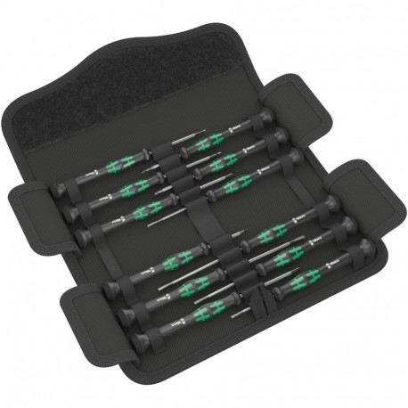 Wera Kraftform Micro SB 1 Screwdriver Set – 12-Piece Precision Electronics, Belt Pouch