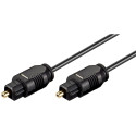 TosLink/SPDIF kaabel 2.0m, läbimõõt 2.2mm, must