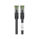 CAT 8.1 patch cord 2.0m, S/FTP (PiMF), black LSZH halogen-free, AWG24, 99,9% OFC copper