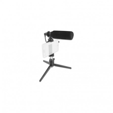 Mikrofon 3.5mm 4pin - nutitelefonidele ja DSLR kaameratele, statiiviga