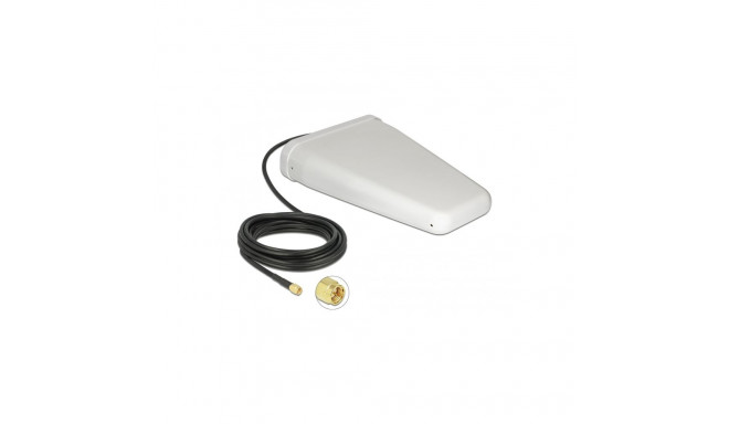 Delock LTE Antenna SMA plug 7 - 9 dBi directional with connection cable (RG-58, 5 m) white outdoor