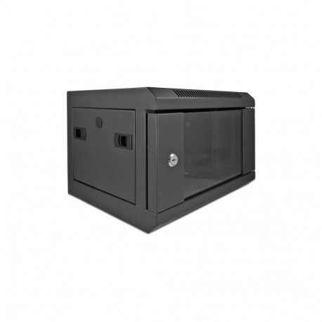 Delock 10″ Network Cabinet with glass door 4U black