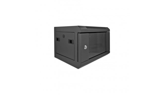 Delock 10″ Network Cabinet with glass door 4U black