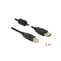 Delock Cable USB 2.0 Type-A male > USB 2.0 Type-B male 2.0 m black