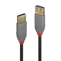 USB 3.2 pikenduskaabel A - A 2.0m, ANTHRA, must