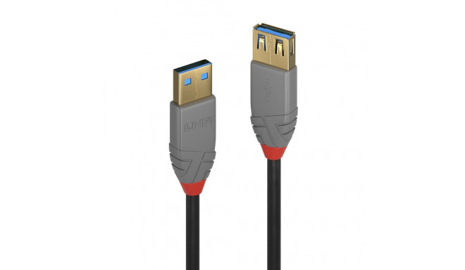 USB 3.2 pikenduskaabel A - A 2.0m, ANTHRA, must