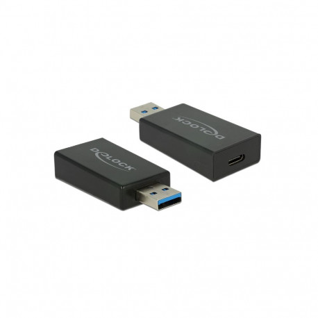 Delock Converter USB 3.1 Gen 2 Type-A male > USB Type-C™ female Active black